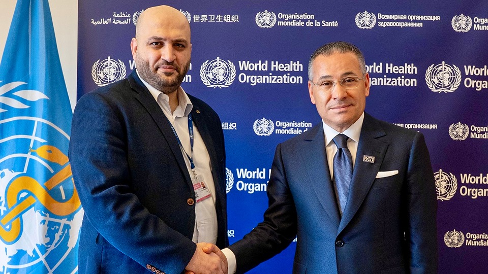 <p>Kamel Ghribi with Rakan Nasser Al-Din, Minister of Public Health of Lebanon</p>